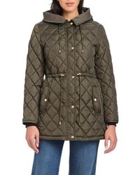 Kate Spade - Diamond Quilted Anorak Jacket With Hood - Lyst