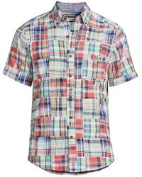 Lands' End - Traditional Fit Short Sleeve Madras Shirt - Lyst