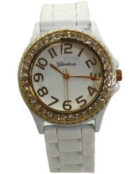 Olivia Pratt - Every Day Silicone And Rhinestones Colorful Watch - Lyst