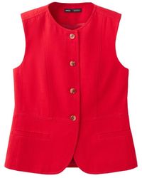 Mango - Buttoned Lyocell Vest - Lyst