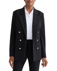 Jones New York - Double-breasted Open-front Jacket - Lyst