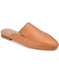 Journee Collection - Akza Wide Width Slip On Square Toe Mules Flats - Lyst