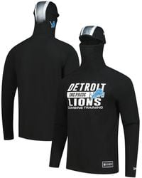 KTZ - Detroit Lions Functional Fandom Balaclava Helmet Stripe Tri-blend Hoodie - Lyst