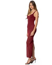 Edikted - Mesh Built In Bodysuit Maxi Dress - Lyst