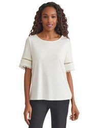 Jones New York - Round Neck Slouchy Blouse Pxs Xl - Lyst