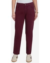 Ruby Rd. - Petite Colored Denim Straight Jeans - Lyst