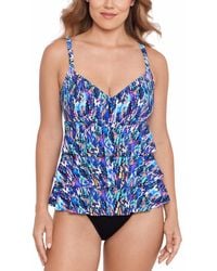 Swim Solutions - Printed Tiered Fauxkini One-piece Swimsuit - Lyst