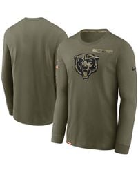 Men's Nike Brown Chicago Bears 2022 Salute to Service Velocity Team T-Shirt Size: Medium