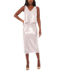 1.STATE - Sequin Embellished Sleeveless Top Midi Skirt - Lyst