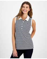 Tommy Hilfiger - Striped Sleeveless Polo Shirt - Lyst