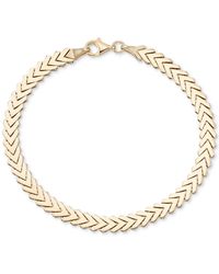Macy's - Polished Chevron Link Chain Bracelet - Lyst
