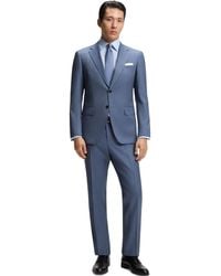 BOSS - Boss By Patterned Stretch Wool Two-piece Slim-fit Suit - Lyst