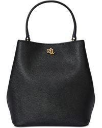 Ralph Lauren - Crosshatch Leather Mini Reese Bucket Bag - Lyst