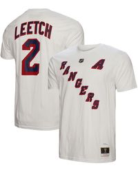Mitchell & Ness - Brian Leetch New York Rangers Name And Number T-shirt - Lyst