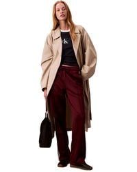 Calvin Klein - High-shine French Terry Track Pants - Lyst