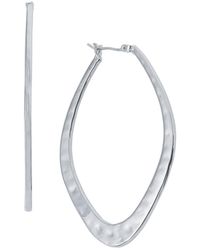 Style & Co. - Hammered Diamond Large Hoop Earrings - Lyst