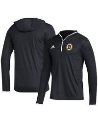 adidas - Vegas Golden Knights Team Long Sleeve Quarter-zip Hoodie T-shirt - Lyst