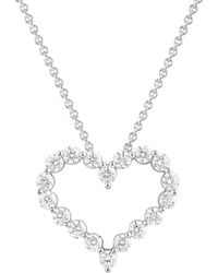 Macy's - Diamond Heart 18" Pendant Necklace (1-1/2 Ct. T.w. - Lyst