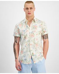 Sun & Stone - Sun + Stone Paulo Short Sleeve Button-front Floral Print Shirt - Lyst