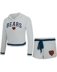Concepts Sport - Gray Chicago Bears Whitley Long Sleeve Hoodie Top Shorts Set - Lyst