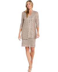 R & M Richards - 2 Pc. Sequin-lace Scalloped Jacket Dress - Lyst
