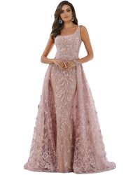 Lara - Overskirt Lace Fitted Gown - Lyst
