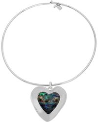 Robert Lee Morris - Faux Stone Heart Gem Pendant Wire Necklace - Lyst