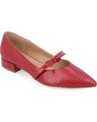 Journee Collection - Cait Bow Mary Jane Pointed Toe Flats - Lyst