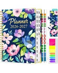 Gnuadz - Planner18 Month Weekly Monthly Hardcover Calendar Tabs Pocket Bookmark Stickers Sticky Notes 2026-2027 - Lyst