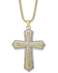 Macy's - Diamond Cross 22" Pendant Necklace (1/2 Ct. T.w. - Lyst