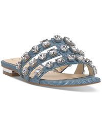 Jessica Simpson - Detta Crystal Embellished Slide Sandals - Lyst