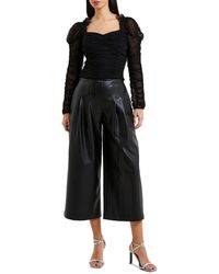 French Connection - Edrea Long-sleeve Tulle Top - Lyst