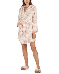Memoi - Marble Luxe Fleece Plush Pom Pom Robe - Lyst