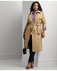 Ralph Lauren - Plus Size Trench Coat Striped Shirt Jeans - Lyst
