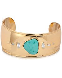 Ettika - Turquoise Solstice Thick Cuff Bracelet - Lyst