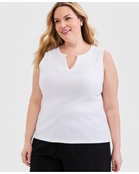 Style & Co. - Plus Size Split-neck Tank Top - Lyst