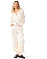Steve Madden - Mare Long Sleeve Collared Cargo Blouse Pants 2 Piece Set - Lyst