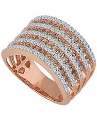 Macy's - Diamond Multi-row Ring (1-1/2 Ct. T.w.) In 14k Rose Gold - Lyst