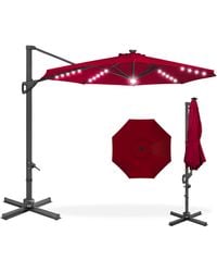 Best Choice Products - 10ft 360-degree Solar Led Lit Cantilever Patio Umbrella - Lyst