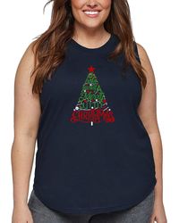 LA Pop Art - Plus Size Have Yourself A Merry Little Christmas Word Art Tank Top - Lyst