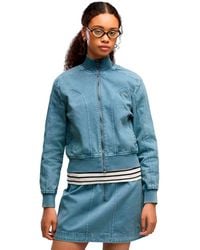 PUMA - Future Archive Washed-twill Bomber Short Jacket - Lyst
