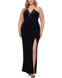 Betsy & Adam - Plus Size Strapless Gown - Lyst