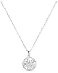Giani Bernini - Cubic Zirconia Pave Monogram W Pendant 18" Necklace - Lyst