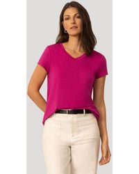 Cable & Gauge - V Neck Patch Pocket Tee - Lyst