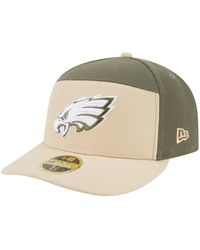 KTZ - Â Light Beige/olive Philadelphia Eagles Two-tone Color Pack Split Panel 59fifty Fitted Hat - Lyst