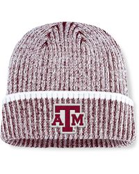 Fanatics - Maroon/white Texas A M aggies Haze Cuffed Knit Hat - Lyst