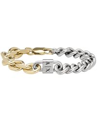 Armani Exchange - Two-tone Stainless Steel Chain Bracelet - Lyst
