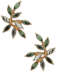 Lonna & Lilly - Gold-tone Stone Leaf Stud Earrings - Lyst