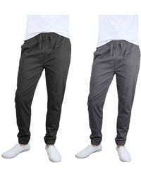 Galaxy By Harvic - Basic Stretch Twill joggers - Lyst