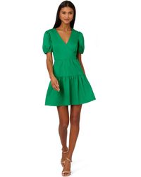 Adrianna Papell - Faux-wrap Tiered Dress - Lyst